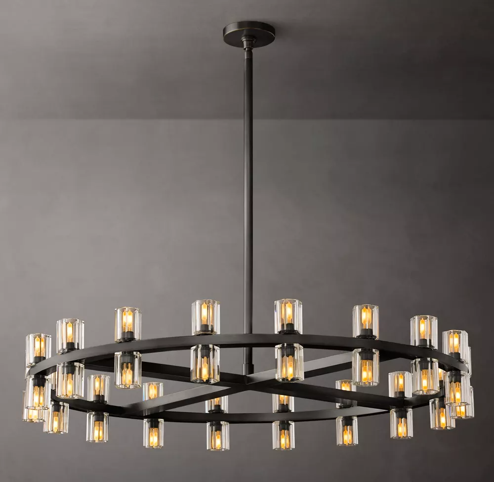 Arcachon Round Crystal Chandelier 36"
