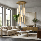 Audubon Modern Alabaster Round Chandelier 24"