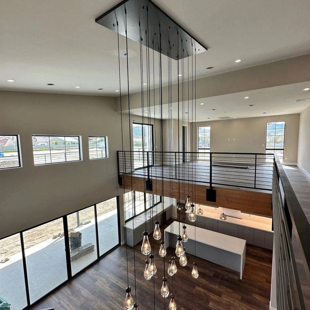 Rain Linear Modern Dining Room Chandelier Light 72"