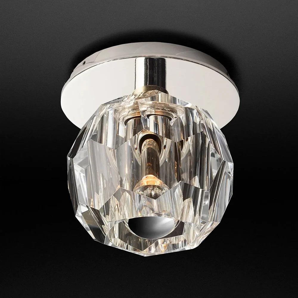 Boule De Cristal Smoke Crystal Flushmount