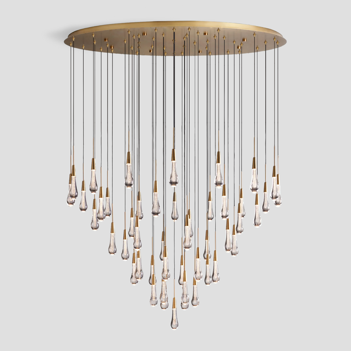 Solitaire Round Crystal Chandelier 17"/24"/36"/58"