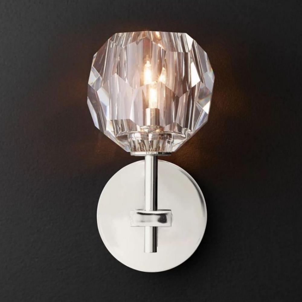 Boule De Cristal Clear/Smoke Double Wall Sconce H9"/28"