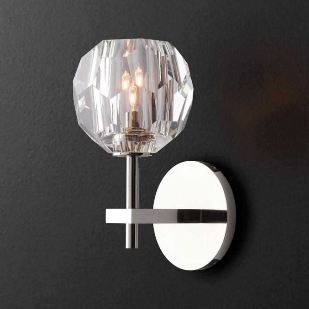 Boule De Cristal Clear Glass Wall Sconce