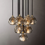 Boule De Cristal Clear/Smoke Cluster Chandelier 14"/19"
