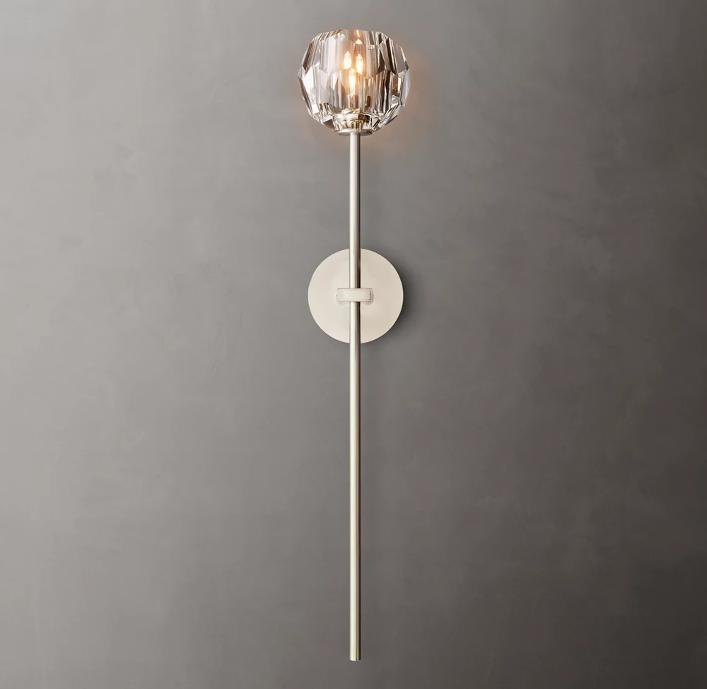 Boule De Cristal Clear/Smoke Double Wall Sconce H9"/28"