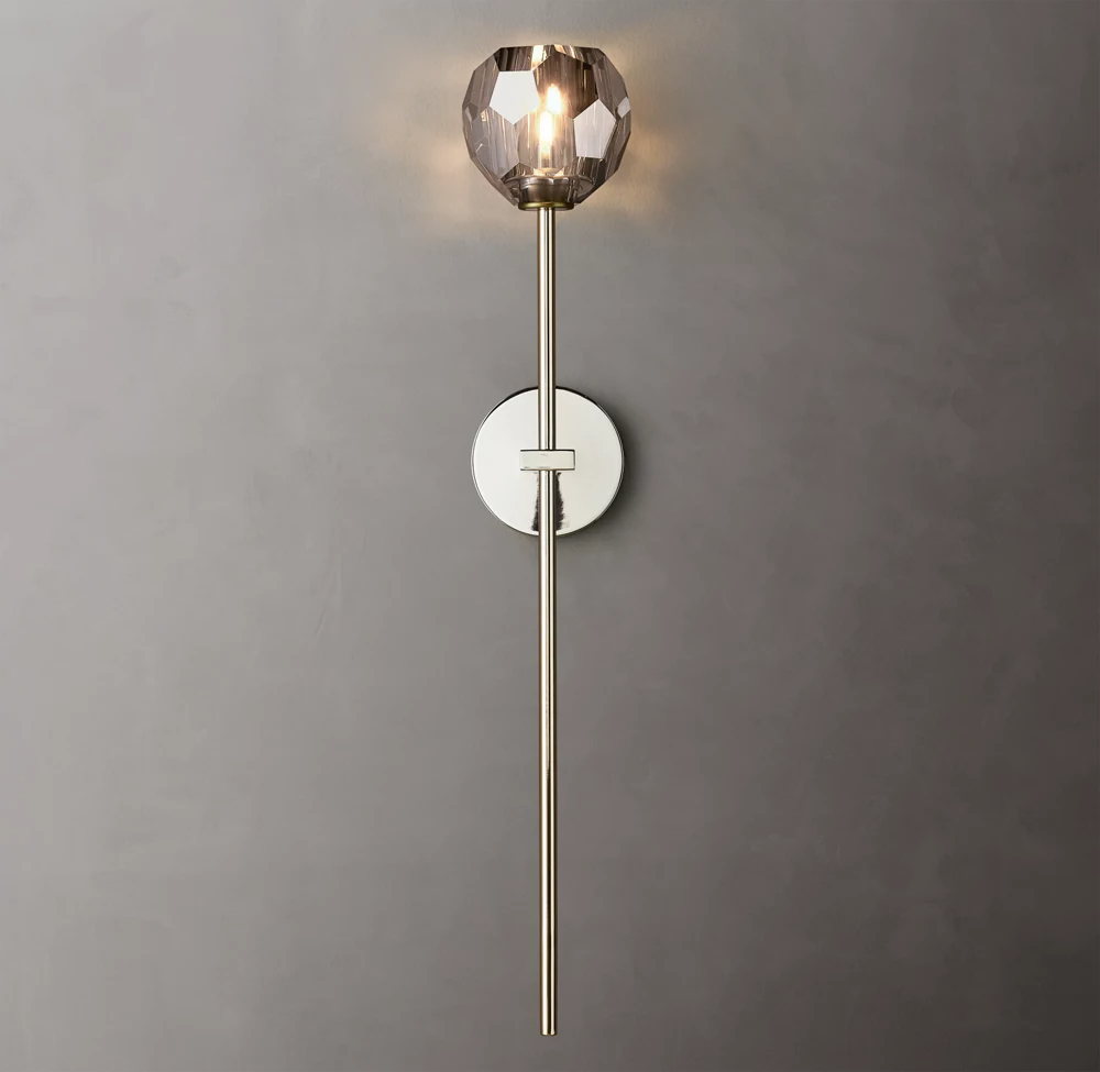 Boule De Cristal Clear/Smoke Double Wall Sconce H9"/28"
