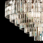 1920s Odeon Crystal Multi-Tier Round Chandelier 20"/32"/44"