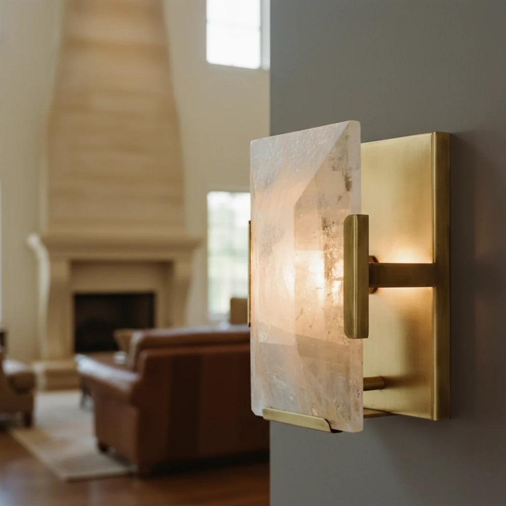 Harlow Translucent Calcite Wall Sconce