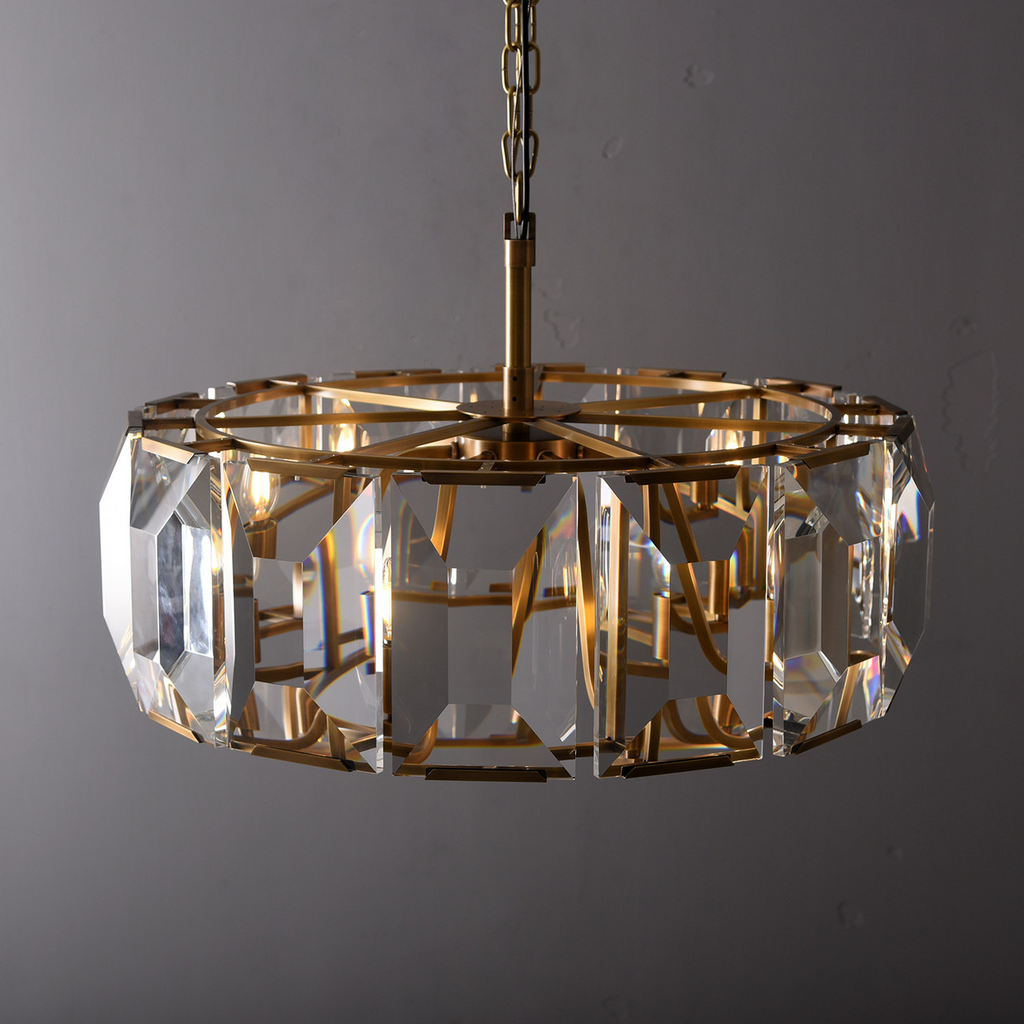Harlow Crystal Round Chandelier 43"