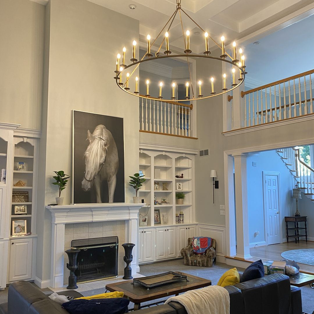 19th C. English Openwork Round Chandelier 50"/60"/72"