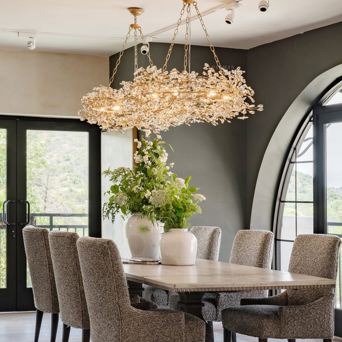 Fiore Crown Chandelier39" 48" 60"