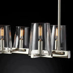 Pauillac Island Linear Chandelier Clear Glass 49"/60"
