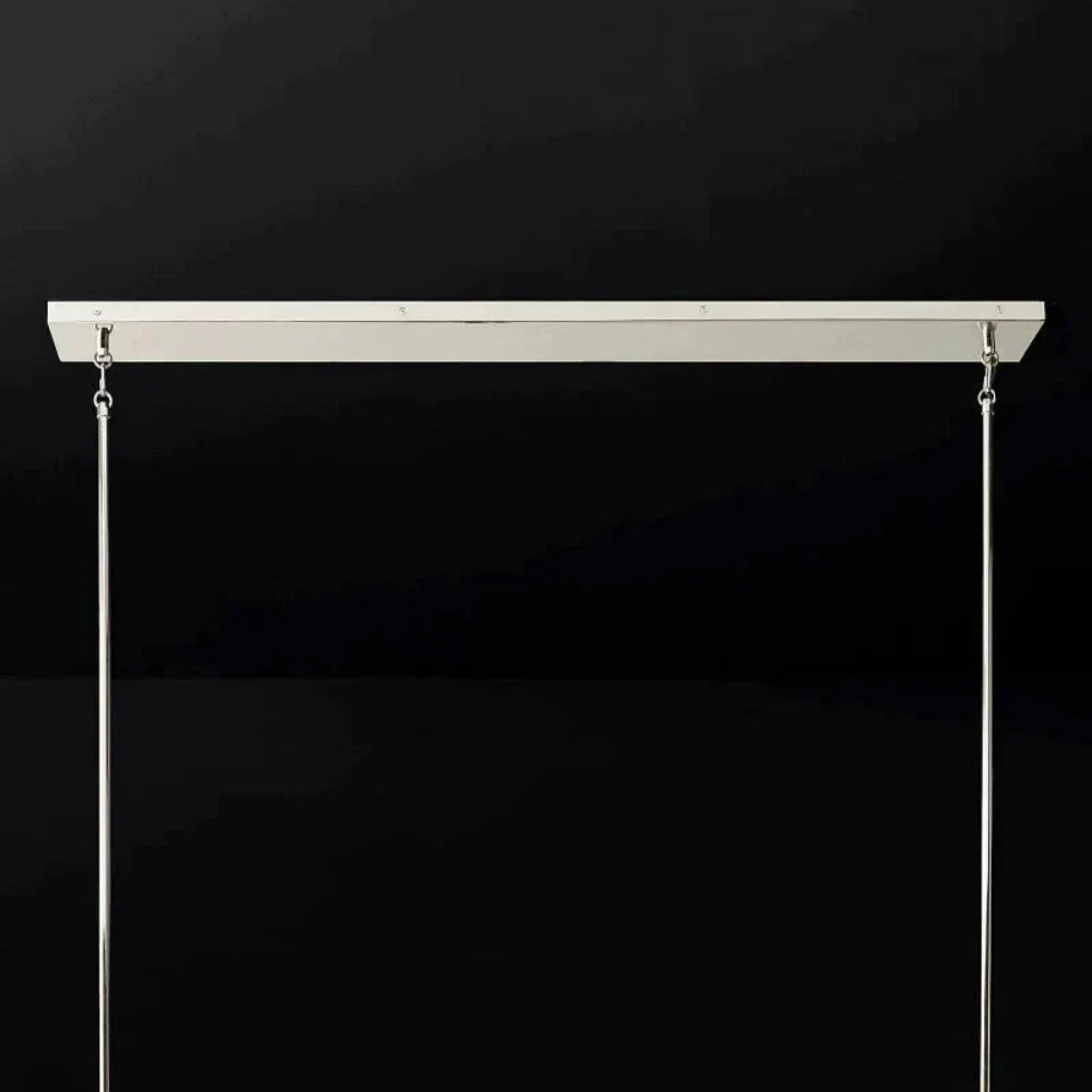Pauillac Island Linear Chandelier Clear Glass 49"/60"