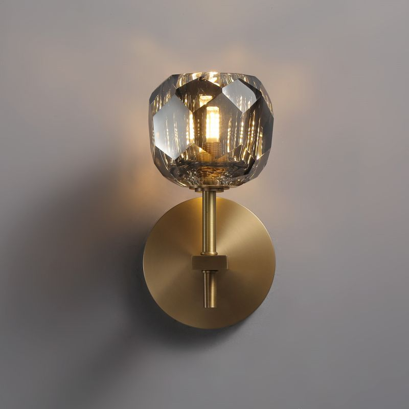 Boule De Cristal Clear/Smoke Double Wall Sconce H9"/28"
