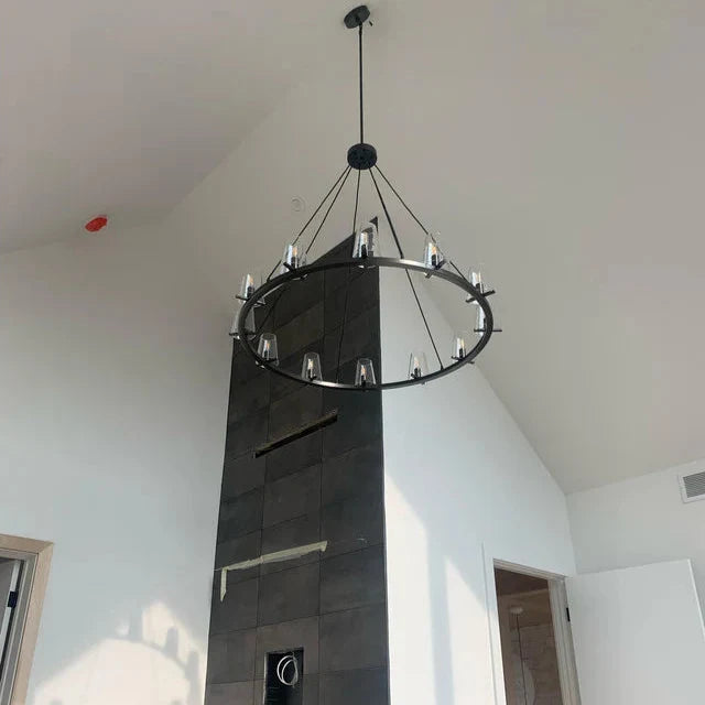 Pauillac Round Glass Chandelier 48"