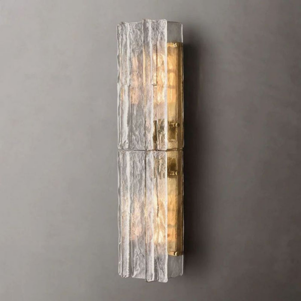 Lattice Glass Wall Sconce 30"