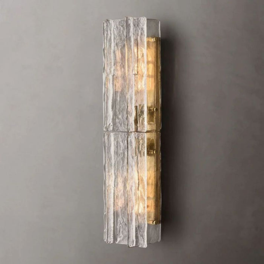 Lattice Glass Wall Sconce 30"