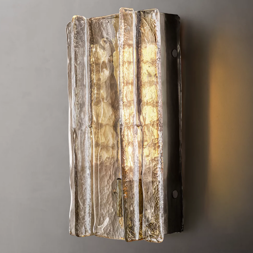 Lattice Glass Wall Sconce 15"