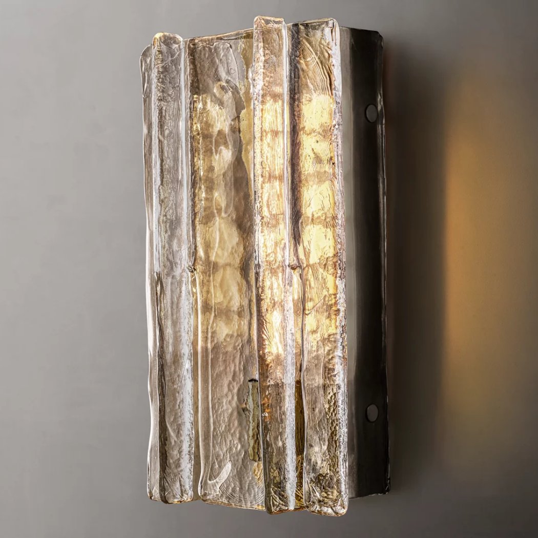 Lattice Glass Wall Sconce 15"