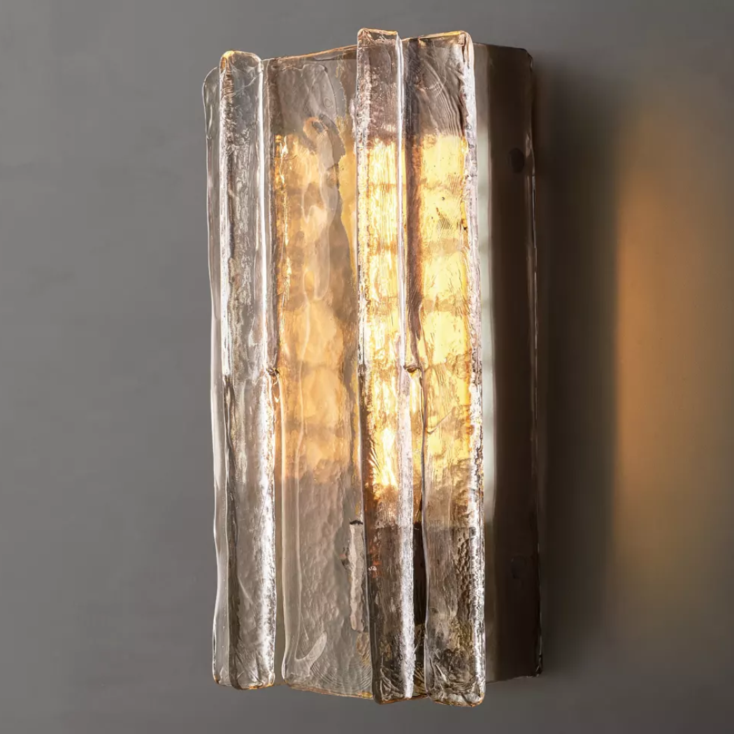 Lattice Glass Wall Sconce 15"