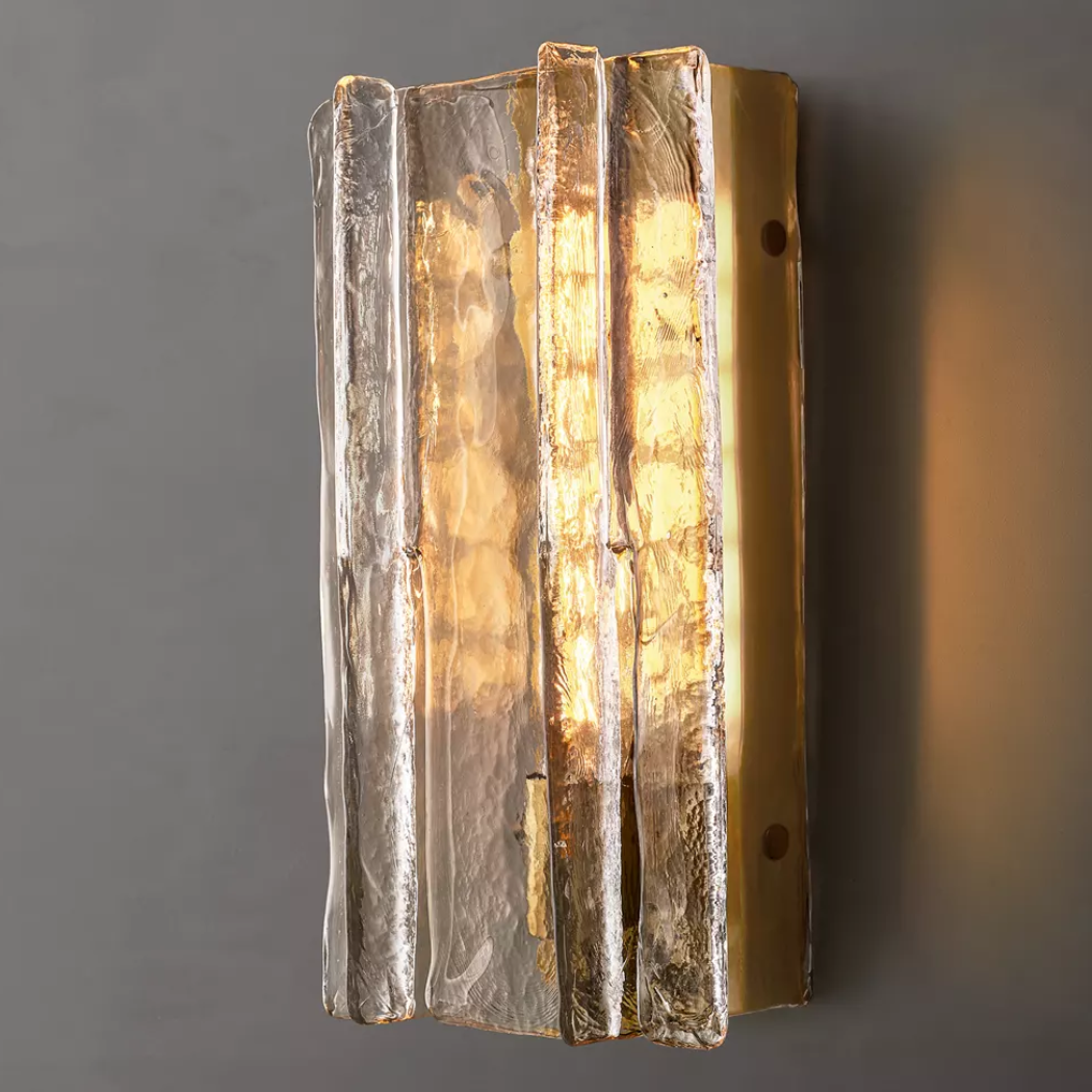 Lattice Glass Wall Sconce 15"