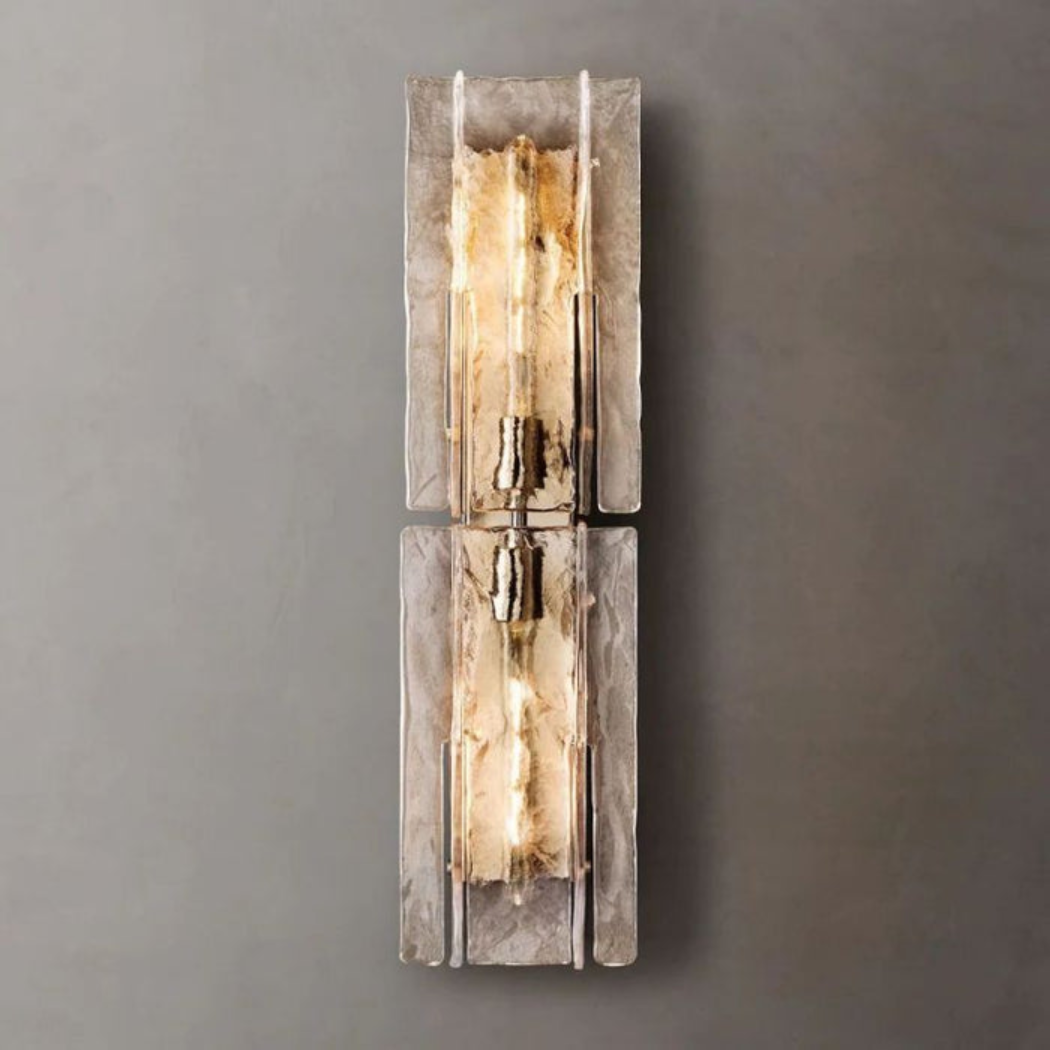 Lattice Glass Wall Sconce 30"
