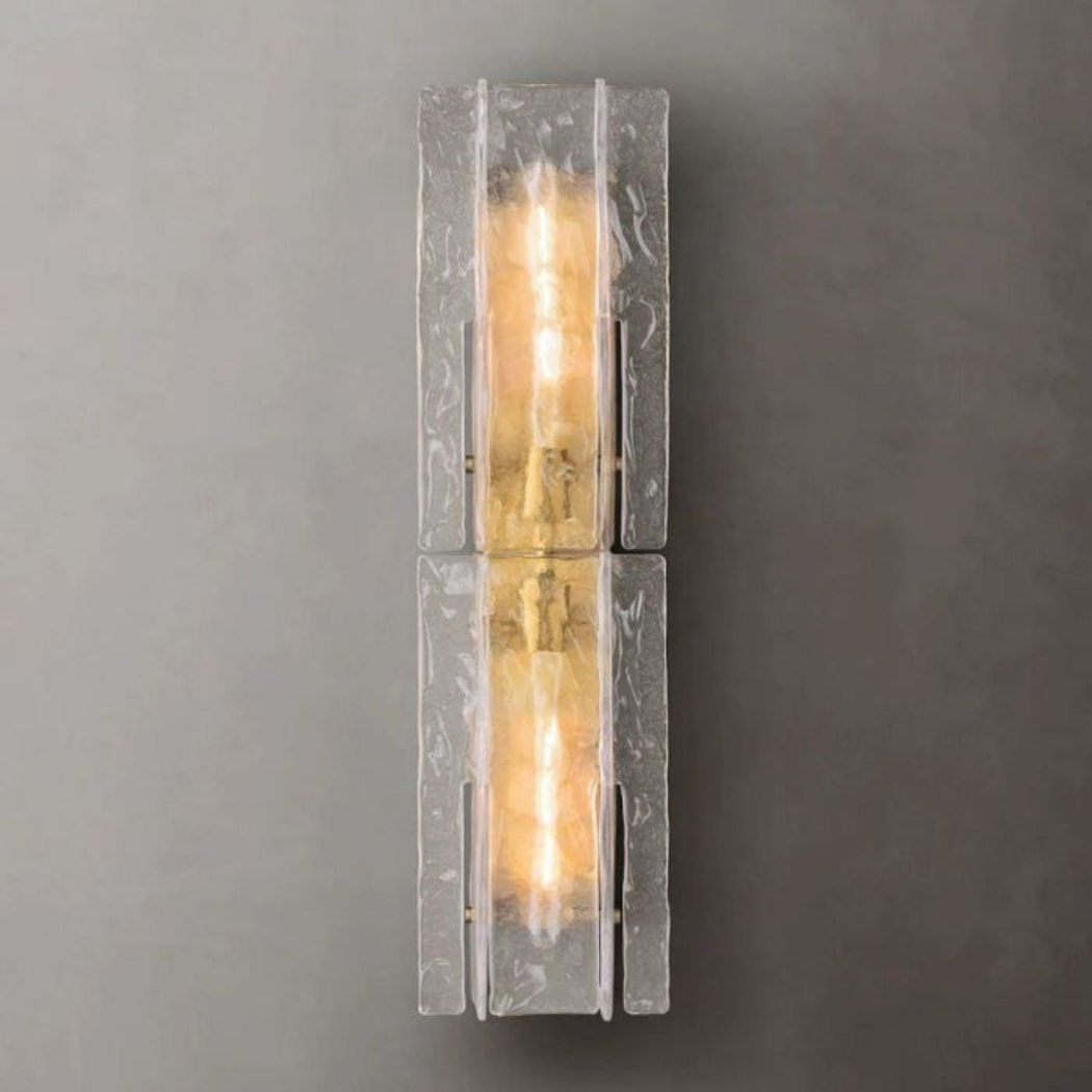 Lattice Glass Wall Sconce 30"