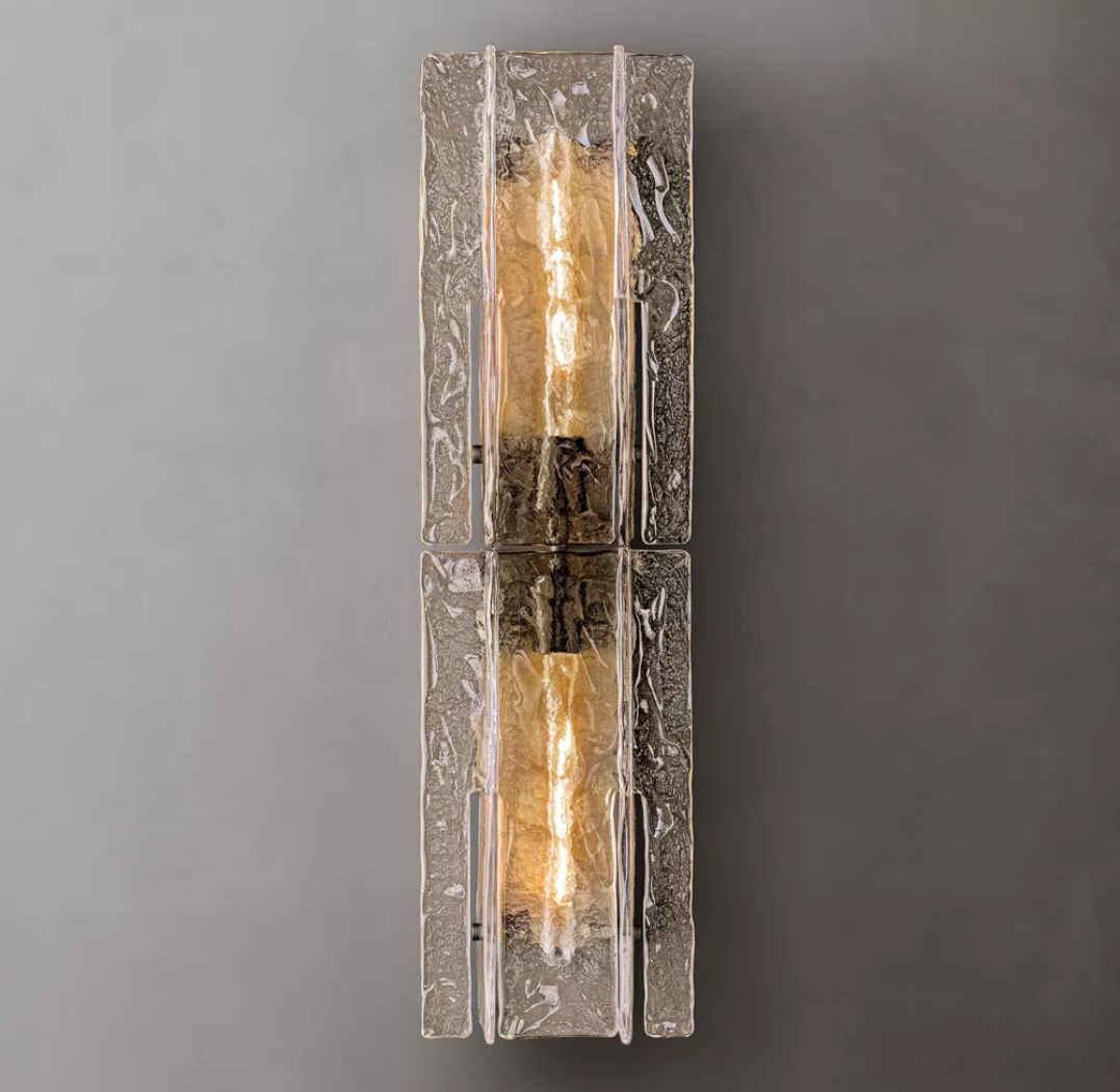 Lattice Glass Wall Sconce 30"