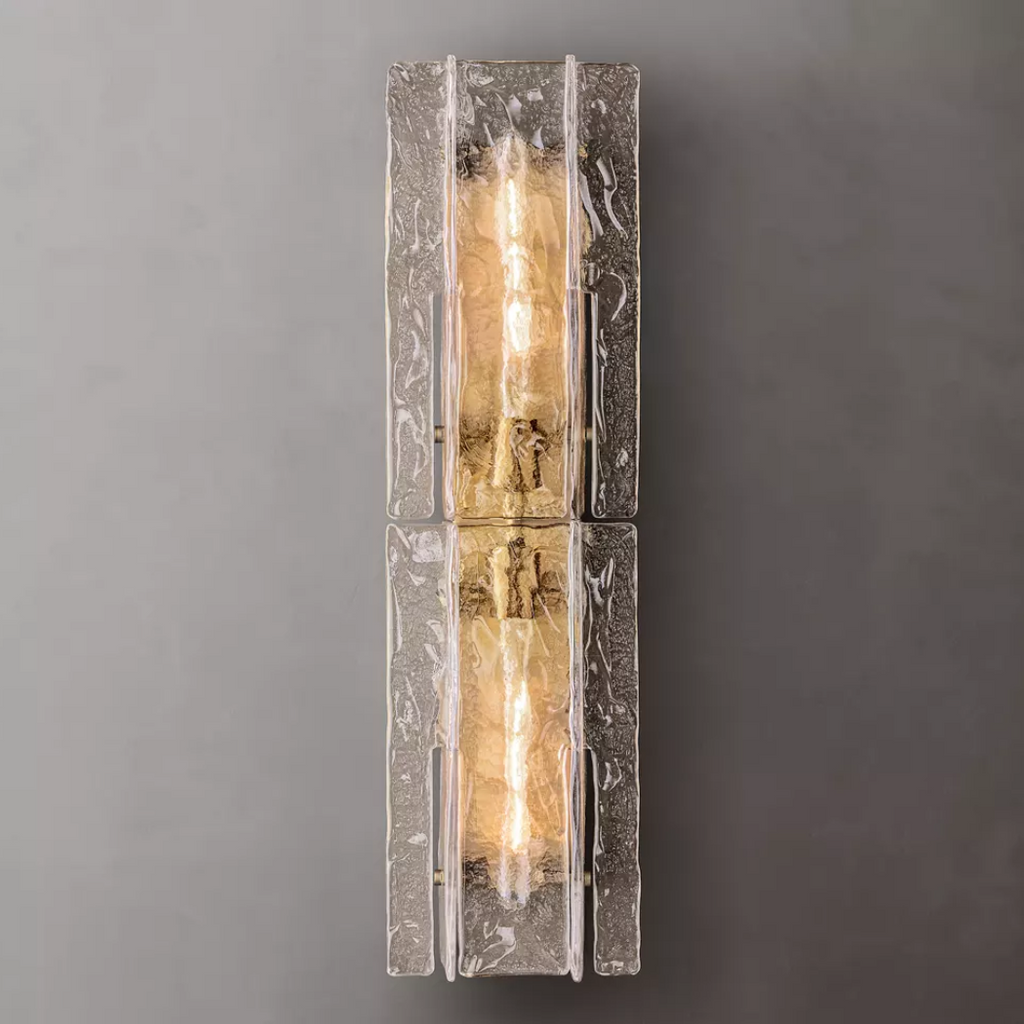 Lattice Glass Wall Sconce 30"