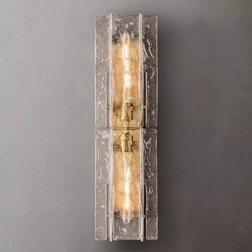 Lattice Glass Wall Sconce 30"