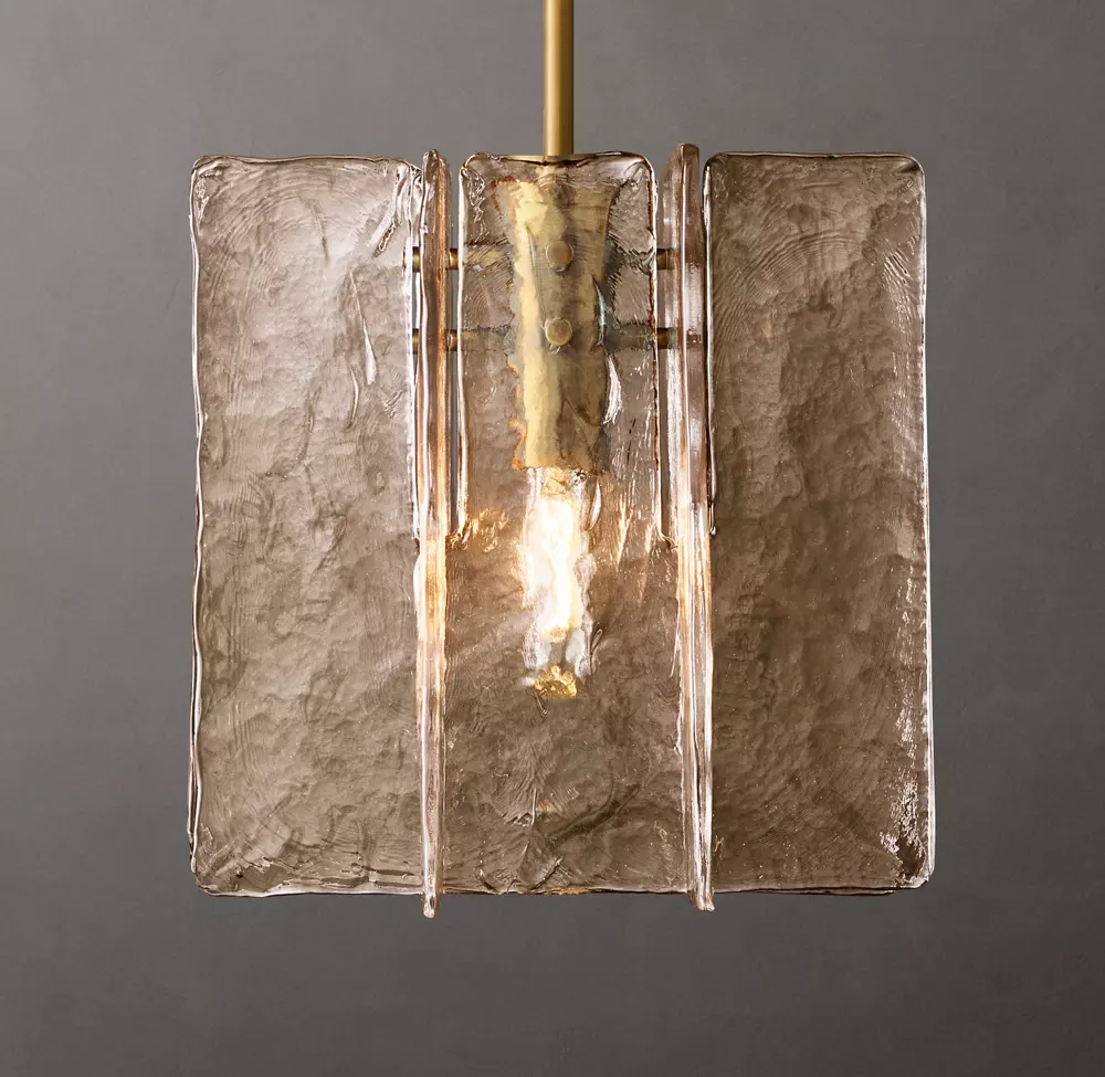 Lattice Glass Pendant Light 13"