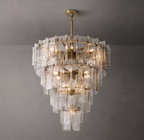 Lattice Tiered Glass Chandelier 36"/47"