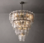 Lattice Tiered Glass Chandelier 36"/47"