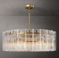 Lattice Round Glass Chandelier 37"/48"