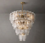 Lattice Tiered Glass Chandelier 36"/47"