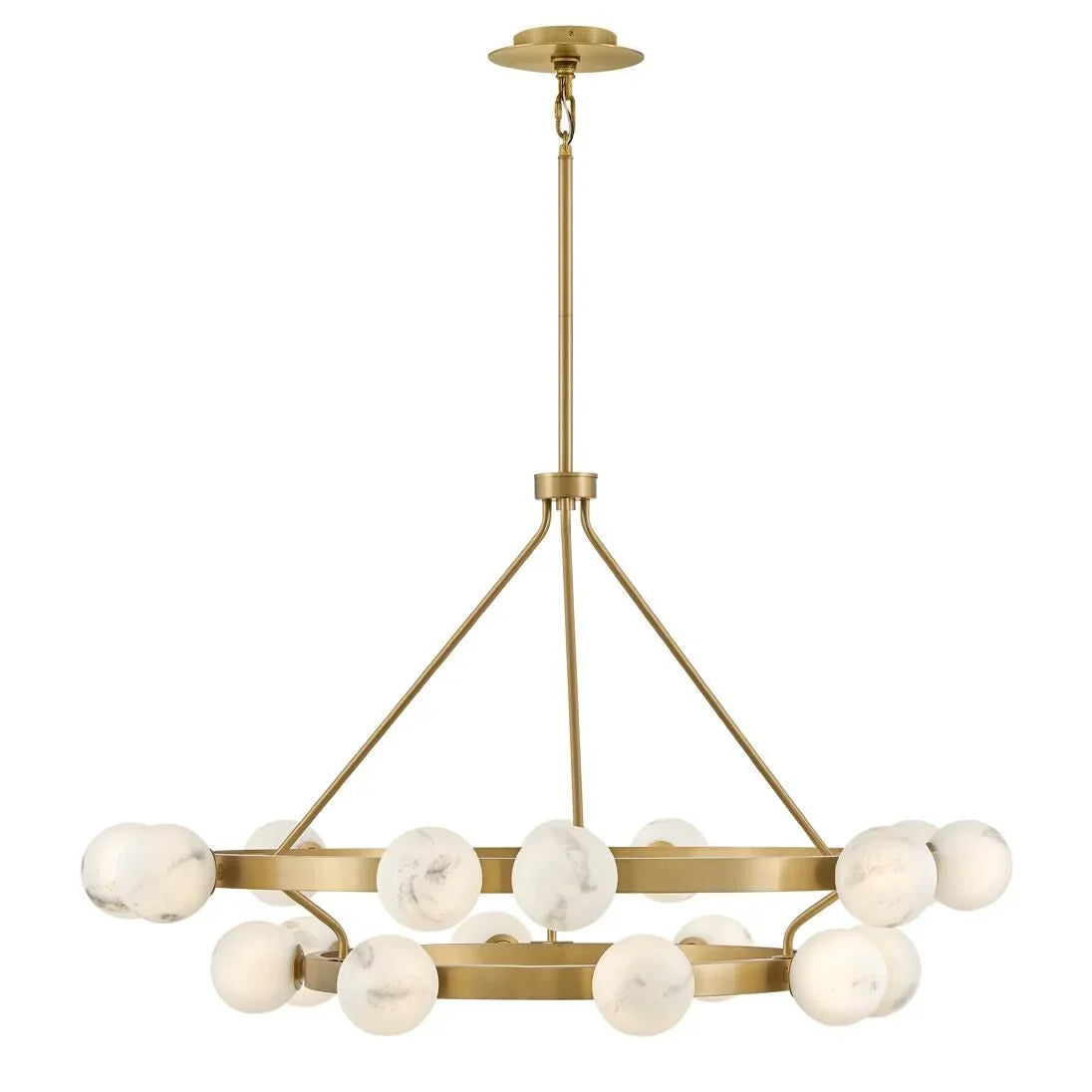 Remolina Modern Glass 2-Tier Chandelier