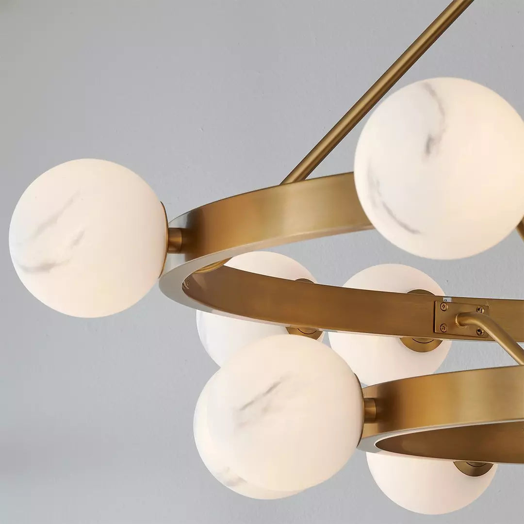 Remolina Modern Glass 2-Tier Chandelier
