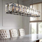 Harlow Crystal Rectangular Chandelier 74"
