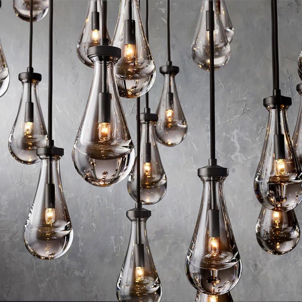 Rain Linear Modern Chandelier Light 54"