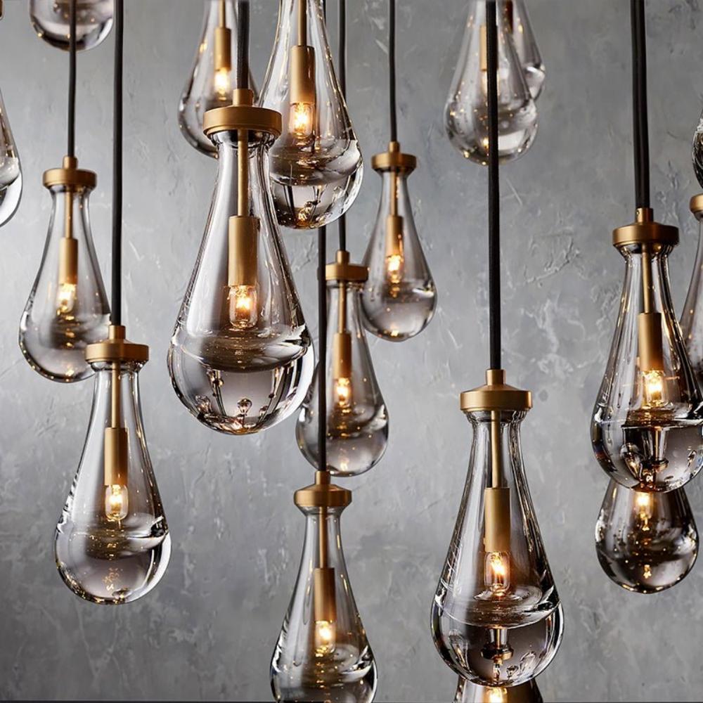 Rain Linear Modern Chandelier Light 54"