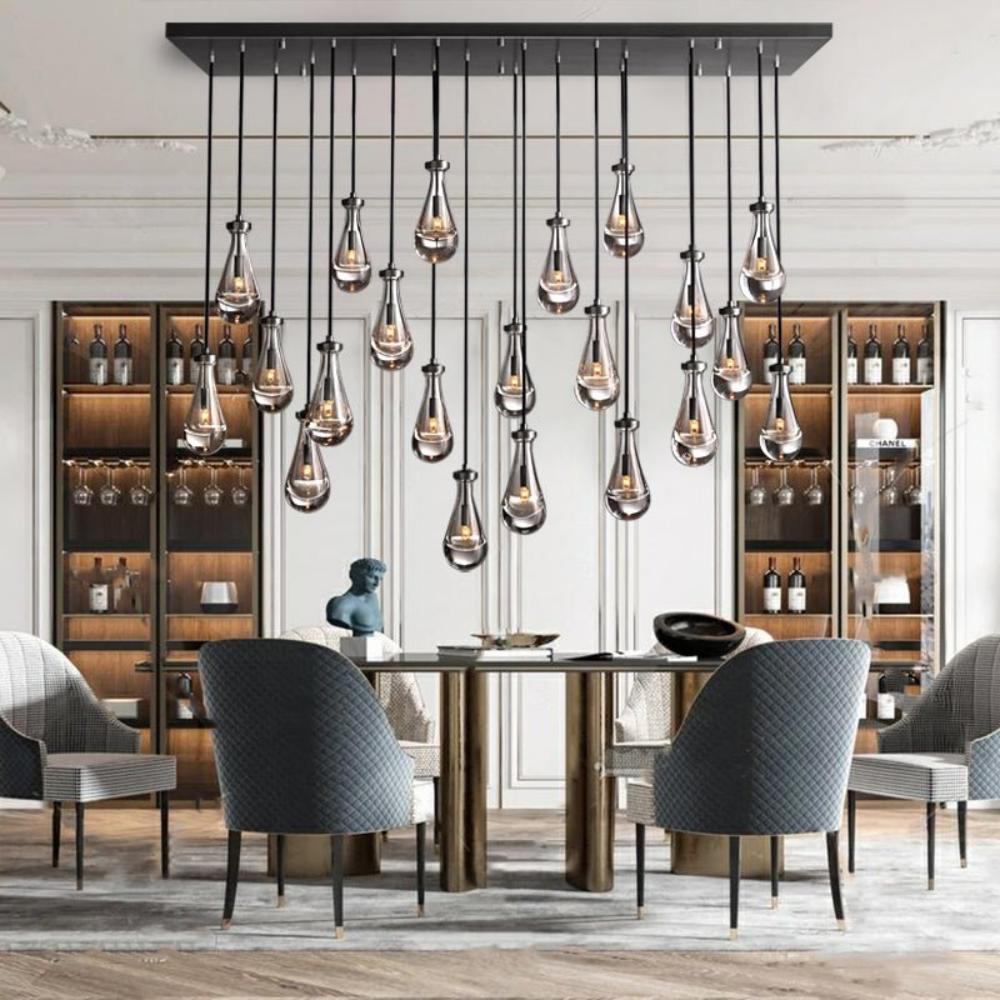 Rain Linear Modern Chandelier Light 54"