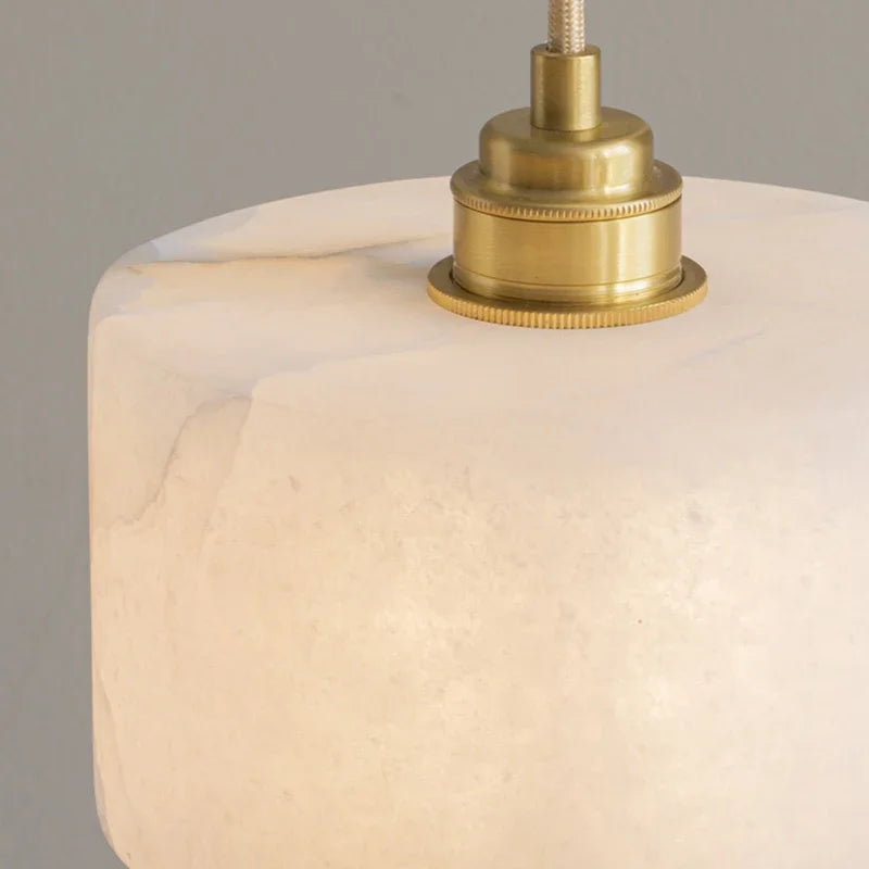 Eirene Alabaster & Copper Pendant Light