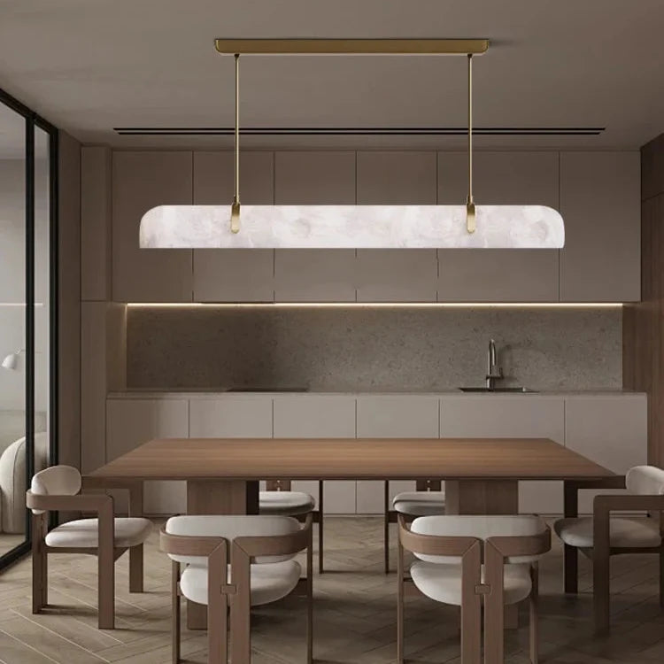 Doré | Long Alabaster Kitchen Island Pendant