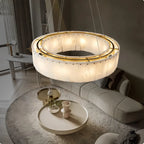 Cosima |  Alabaster and Brass Nordic Chandelier