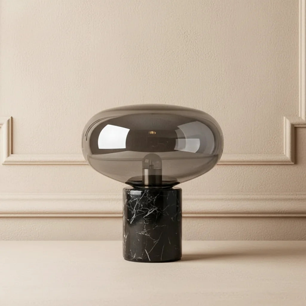 Nyx | Marble & Glass Mushroom Table Lamp