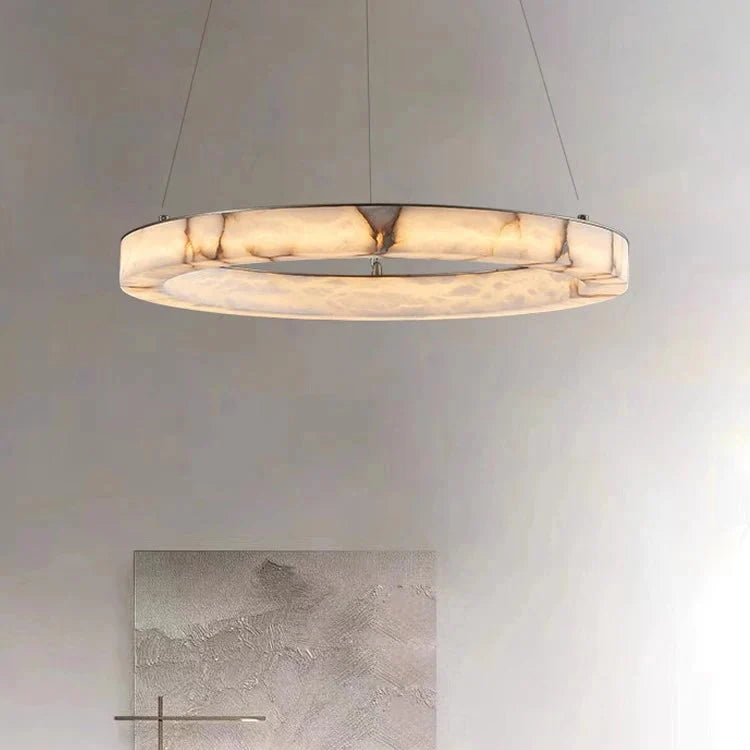 Sigrid | Natural Marble Ring Chandelier