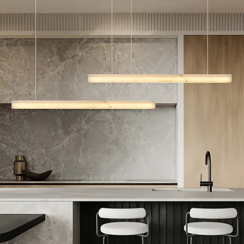 Priscilla |  Alabaster Linear Chandelier