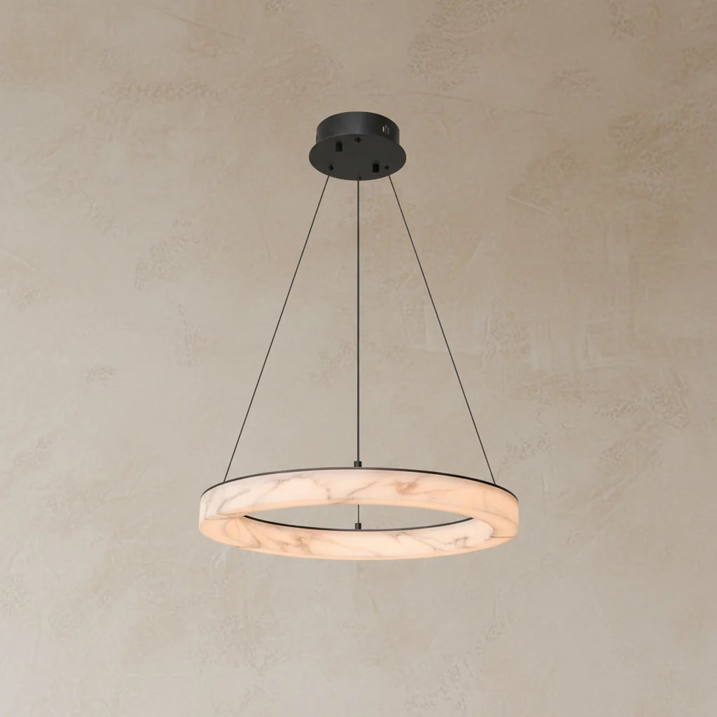 Sigrid | Natural Marble Ring Chandelier