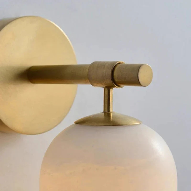 Callista Spanish Alabaster & Copper Wall Light