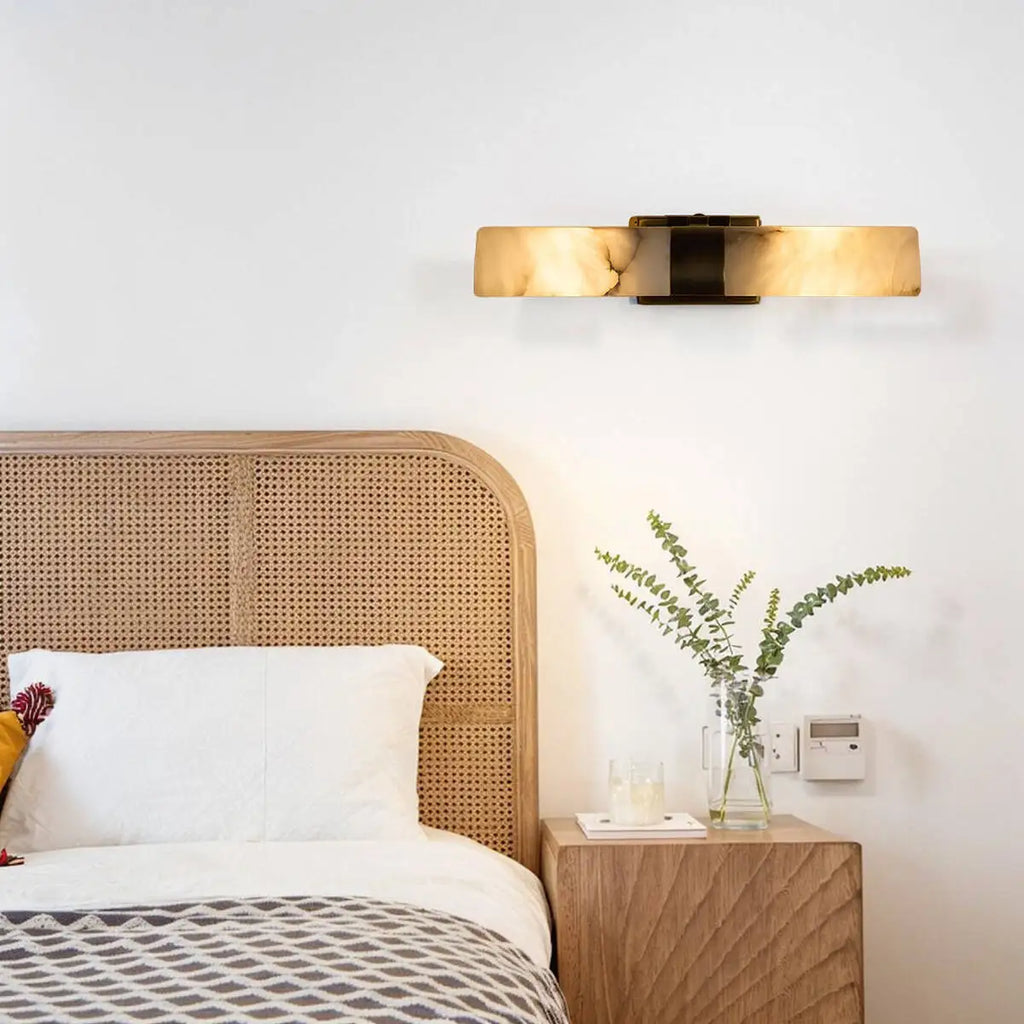 Vittoria | Adjustable  Alabaster Bedside Wall Light